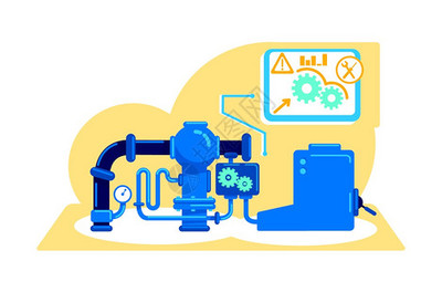 电脑守护者 维修工人卡通形象与计算机维护服务的创意融合